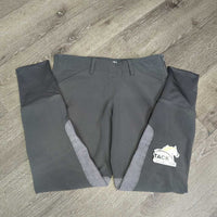Hvy Side Zip Breeches *gc, seam puckers & faded edges, older, seat rubs & pills
