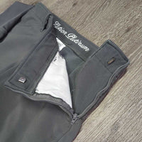 Hvy Side Zip Breeches *gc, seam puckers & faded edges, older, seat rubs & pills

