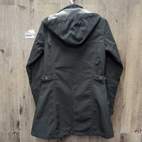 Mid Length Technical Jacket, Fleece Lined, Hood, Zipper *like new/xc

