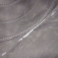 Microsuede Synthetic Half Chaps *gc/fair, clean & dirty, rubs, faded, hairy, dusty, peeling
