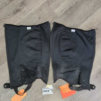 Microsuede Synthetic Half Chaps *gc/fair, clean & dirty, rubs, faded, hairy, dusty, peeling
