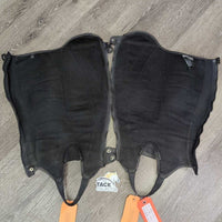 Mesh Lined Synthetic Half Chaps *gc/fair, dirty, rubs, peeled, film, torn & curled edges
