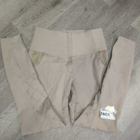 High Waist Full Seat Sticky Breeches, Lace Pockets *vgc/gc, seat: rubs, stains & pills, stains, stretched lace
