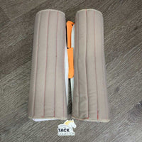 4 No Bow Exercise Bandage Liners, velcro *vgc, clean, mnr dirt, hair, stains, mnr size mismatch
