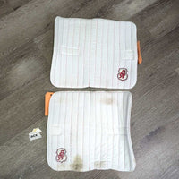 4 No Bow Exercise Bandage Liners, velcro *vgc, clean, mnr dirt, hair, stains, mnr size mismatch
