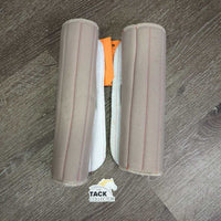 4 No Bow Exercise Bandage Liners, velcro *vgc, clean, mnr dirt, hair, stains, mnr size mismatch
