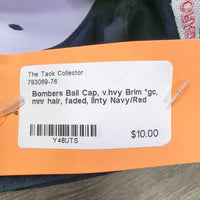Ball Cap, v.hvy Brim *gc, mnr hair, faded, linty
