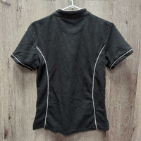 SS Shirt, 1/4 Zip Up *gc, faded, edge rubs, puckers, older, hairy, snags, pills
