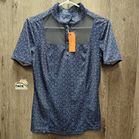 SS Sun Show Shirt, 1/3 Zip Up, Mesh Front *vgc, older?
