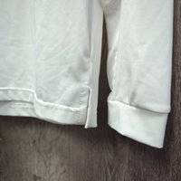 LS Hvy Sun Shirt. 1/3 Zip Up, Mesh Sleeves *gc, pits, mnr stains, older
