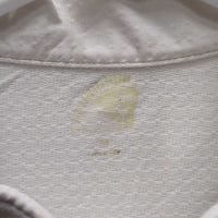 LS Sun Shirt, 1/3 Zip Up, Mesh Sleeves *gc, dingy, pits, peeled/faded logos, older
