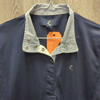 SS Show Sun Shirt, 1/4 Snap Up, snap Collar, mesh pits *gc, puckered collar, snags
