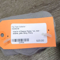4 Fleece Polos *xc, mnr stains, pills
