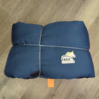 Hvy Winter Blanket, 2 legs *gc, clean, hair, residue, lining rubs, fading, mnr wpf, older?
