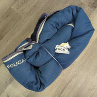 Hvy Winter Blanket, 2 legs *gc, clean, hair, residue, lining rubs, fading, mnr wpf, older?
