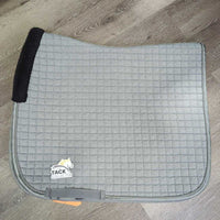 Quilt Dressage Pad, rolled fleece edges, piping *vgc, clean, pills, rubs, clumpy, mnr hair, fuzz, bare edge, threads, snags, unstitched
