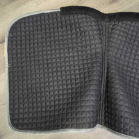 Quilt Dressage Pad, rolled fleece edges, piping *vgc, clean, pills, rubs, clumpy, mnr hair, fuzz, bare edge, threads, snags, unstitched
