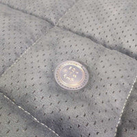 Suede Quilt Dressage Pad, 2x piping *vgc, clean, mnr hair, stains, threads, dust, rubs
