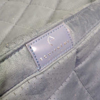 Suede Quilt Dressage Pad, 2x piping *vgc, clean, mnr hair, stains, threads, dust, rubs
