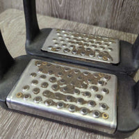 Wide Base Plastic Stirrup Irons, Grater Grips Only *gc, dirty, rubs, scrapes, faded?
