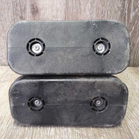 Wide Base Plastic Stirrup Irons, Grater Grips Only *gc, dirty, rubs, scrapes, faded?

