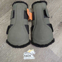 Closed Boots, Fleece Lined, velcro *gc, dirty, rubs, scratches
