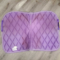 Quilt Jumper Pad, 1x piping *fair/gc, clean, stains, faded, torn edges, rubs, mnr pills
