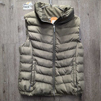 High Collar Puffet Vest, Zipper *xc
