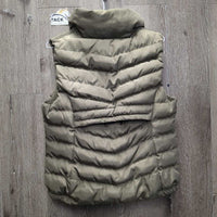 High Collar Puffet Vest, Zipper *xc
