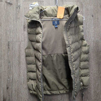 High Collar Puffet Vest, Zipper *xc
