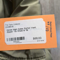 High Collar Puffet Vest, Zipper *xc
