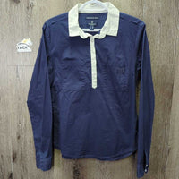 LS 1/4 Button Shirt *vgc, mnr hair
