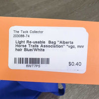 Light Re-usable Bag "Alberta Horse Trails Association" *vgc, mnr hair
