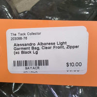 Light Garment Bag, Clear Front, Zipper (xc
