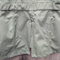 Technical Shell Riding Rain Jacket, detach hood, rear zipper vent *vgc, clean, mnr staining, rubs, threads
