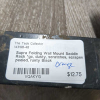 Folding Wall Mount Saddle Rack *gc, dusty, scratches, scrapes, peeled, rusty
