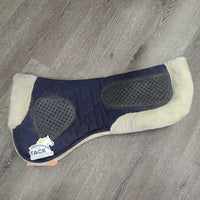 Fleece Lined Half Pad, rolled edges *gc, dirt, mnr stains, hair, dingy, rubs
