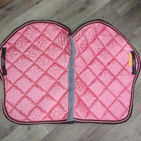 Quilt Jumper Pad, 2x piping *vgc, clean, mnr faded, rubs, curled edges, puckers, v. mnr hole, dirt
