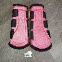 Front & Hind Closed Boots, Fleece Lined, velcro *vgc, dirty, dusty & sandy
