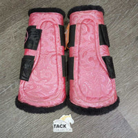 Front & Hind Closed Boots, Fleece Lined, velcro *vgc, dirty, dusty & sandy
