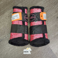 Front & Hind Closed Boots, Fleece Lined, velcro *vgc, dirty, dusty & sandy
