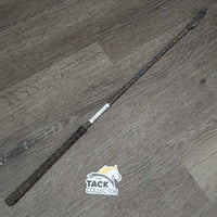 Riding Whip - Crop, Ribbon, rubber handle *gc/fair, v.dirty, No handle, stains, rubs, faded
