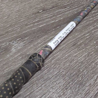 Riding Whip - Crop, Ribbon, rubber handle *gc/fair, v.dirty, No handle, stains, rubs, faded
