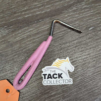 Metal Hoof Pick, vinyl grip *gc, rust, mnr dirt
