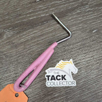 Metal Hoof Pick, vinyl grip *gc, rust, mnr dirt
