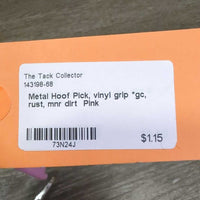 Metal Hoof Pick, vinyl grip *gc, rust, mnr dirt
