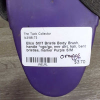 Stiff Bristle Body Brush, handle *vgc/gc, mnr dirt, hair, bent bristles, marker
