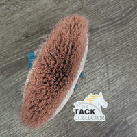 Stiff Bristle Body Brush, handle *gc/fair, clean, mnr hair, bent bristles, stained, marker, v.rubbed, torn nylon
