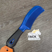 Plastic Mane Comb, rubber grip *vgc, clean, mnr scuffs, residue
