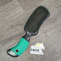 Plastic Tail Brush, rubber grip *gc, dirty, residue, hair, scuffed
